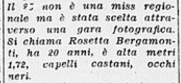 Rossella Bergamonti - Miss Italia 1962 Pageant3.jpg